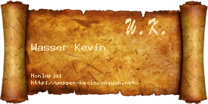 Wasser Kevin névjegykártya